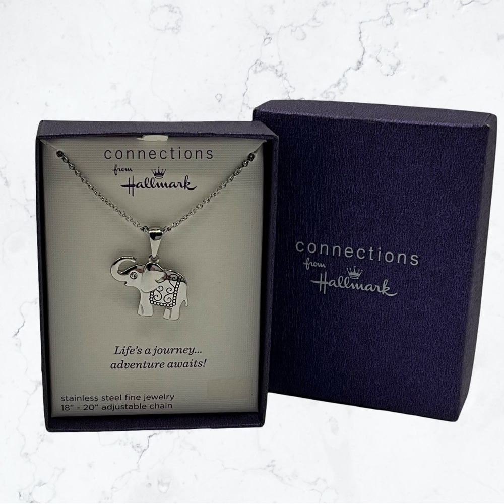 Hallmark Silver Elephant Charm Necklace